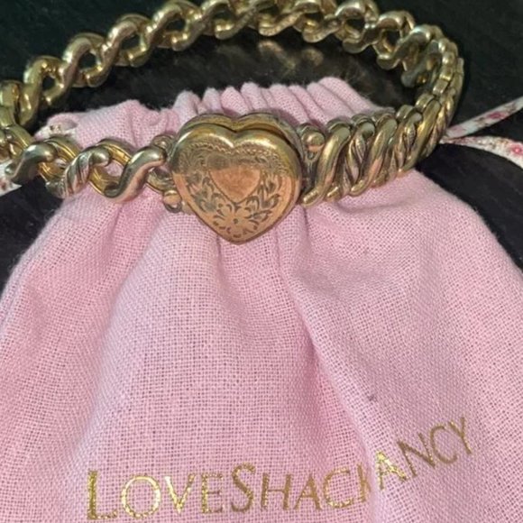 RARE! LoveShackFancy Locket Vintage Sweetheart Bracelet - Picture 1 of 3